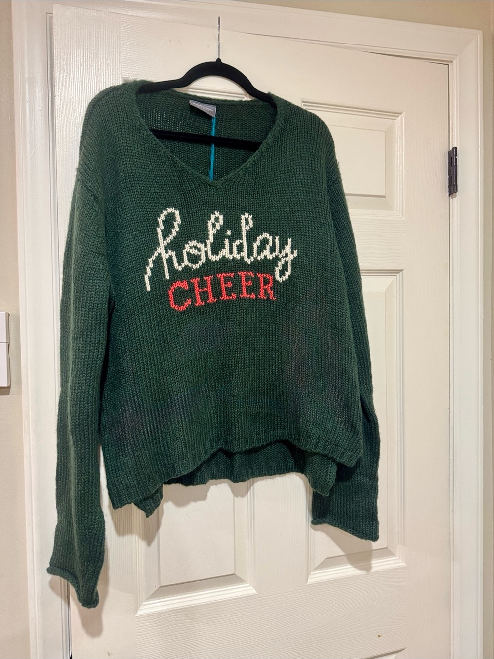 Wooden Ships/“Holiday Cheer”Motif/Green Knit Sweater/NWT/Size XL/NEVER WORN!